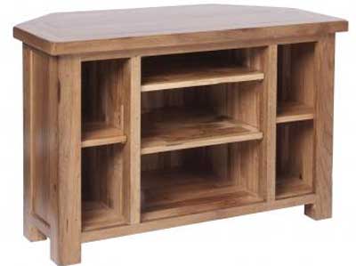 oak CORNER VIDEO CABINET TV UNIT RUSTIC
