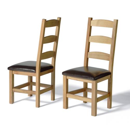 Oak Dining Chairs Natura Oak Amish Chair x2