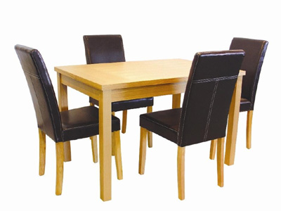 DINING SET WITH 4 CHAIRS OAKRIDGE