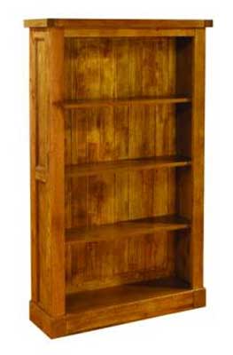 oak Distressed 61in x 38in Bookcase Devonshire
