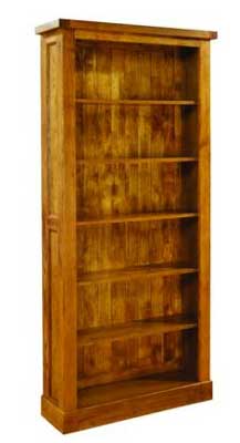 oak Distressed 79in x 38in Bookcase Devonshire