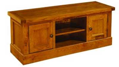 oak Distressed TV Unit Large Devonshire