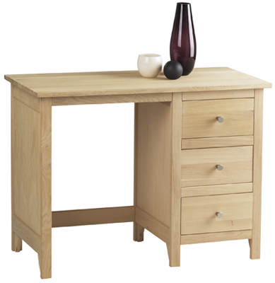 oak DRESSING TABLE SGL PED CORNDELL NIMBUS