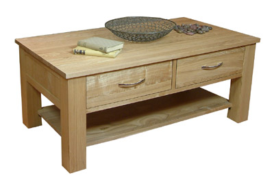 oak Four Drawer Coffee Table Mobel