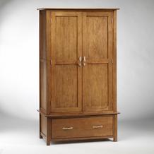 Oak French Dark Oak Wardrobe Gents