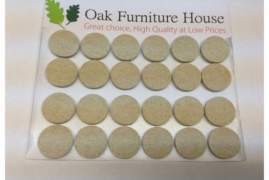 Oak Furniture House 24 Oak Furniture Self Adhesive Felt Pads Wood Floor Protectors (20mm)