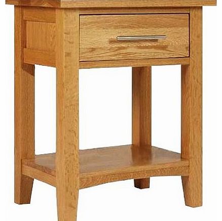 Oak Furniture House Hereford Oak 1 Drawer Bedside Cabinet
