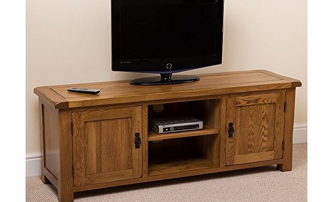 OAK FURNITURE KING COTSWOLD RUSTIC SOLID OAK WIDESCREEN TV/DVD UNIT