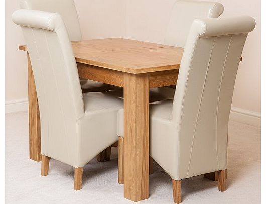 OAK FURNITURE KING HAMPTON SOLID OAK EXTENDING DINING TABLE 