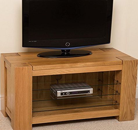 OAK FURNITURE KING KUBA SOLID OAK TV/DVD/HIFI STAND