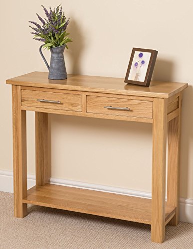 OAK FURNITURE KING OSLO SOLID OAK CONSOLE TABLE