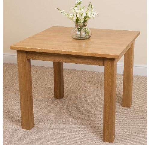 OAK FURNITURE KING OSLO SOLID OAK SQUARE DINING TABLE 90x90