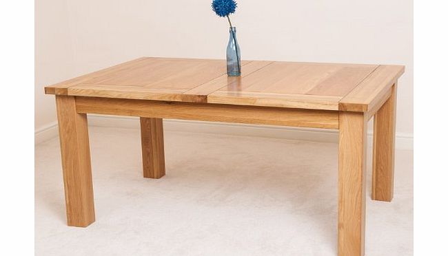 OAK FURNITURE KING SEATTLE SOLID OAK EXTENDING DINING TABLE