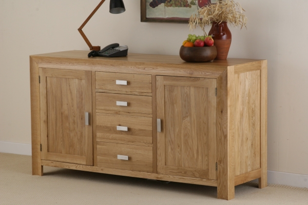 Oak Furniture Land Calvador Solid Oak Large Sideboard