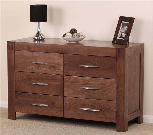 Enzo Solid Ash 6 Drawer Wide Chest