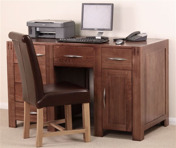 Oak Furniture Land Enzo Solid Ash Computer Desk