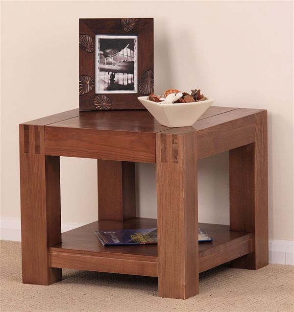 Oak Furniture Land Enzo Solid Ash Side Table