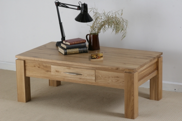 Oak Furniture Land Galway Solid Oak Large 2 drawer coffee table