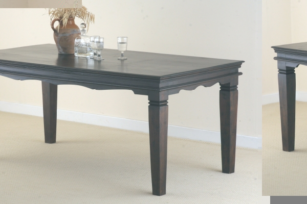 Oak Furniture Land Klassique Dark Indian 6ft Dining Table