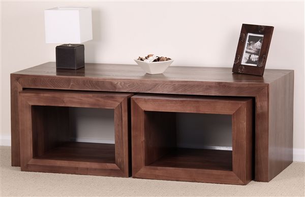 Oak Furniture Land Livingstone Ash 3 Cube Nest of Tables