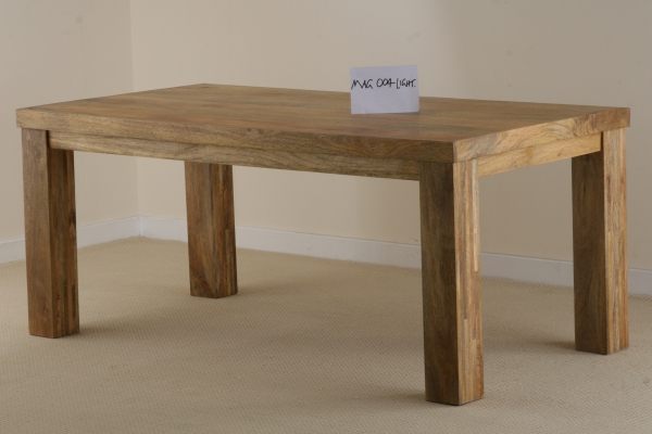 Oak Furniture Land Mantis Dark Solid Mango 5ft Light Table