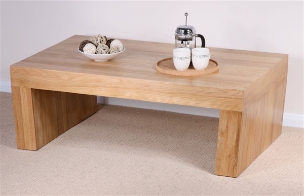 Oak Furniture Land Nero Solid Oak Angled Coffee Table