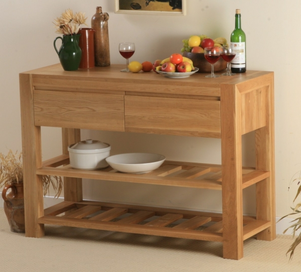 Pablo Solid Oak 2 Drawer Console / Hall Table