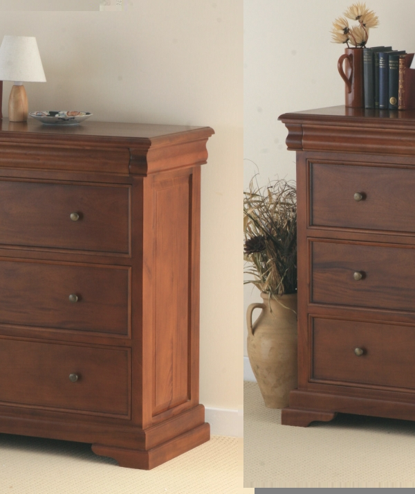 Oak Furniture Land Sleigh Mahogany 3 1 Chest of Drawers