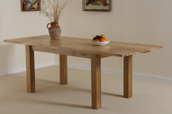 Solid Oak Extending Dining Set with 8 Stitch