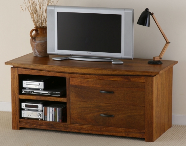 Tokyo Brown Teak Mango Widescreen TV / DVD Cabinet