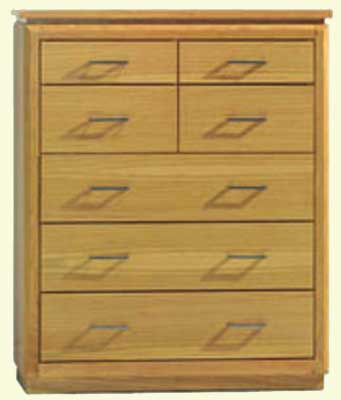 oak GWYNNETH CHEST OF DRAWERS 7 DRAWER