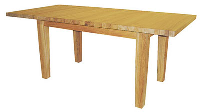 oak Oblong Dining Table Extending Wealden