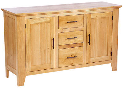 oak Sideboard Dresser Base 2 Door 3 Drawer Tuscany