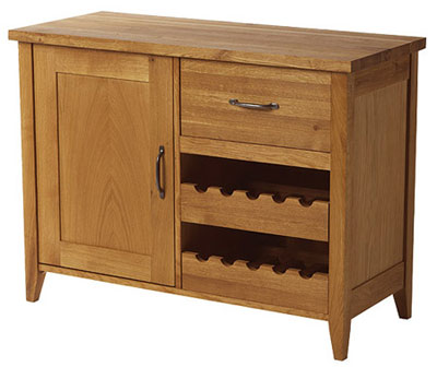 oak SIDEBOARD WITH WINE RACK WEALDEN