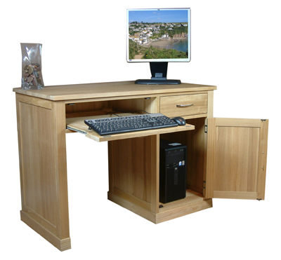 oak Single Pedestal Computer Desk Mobel