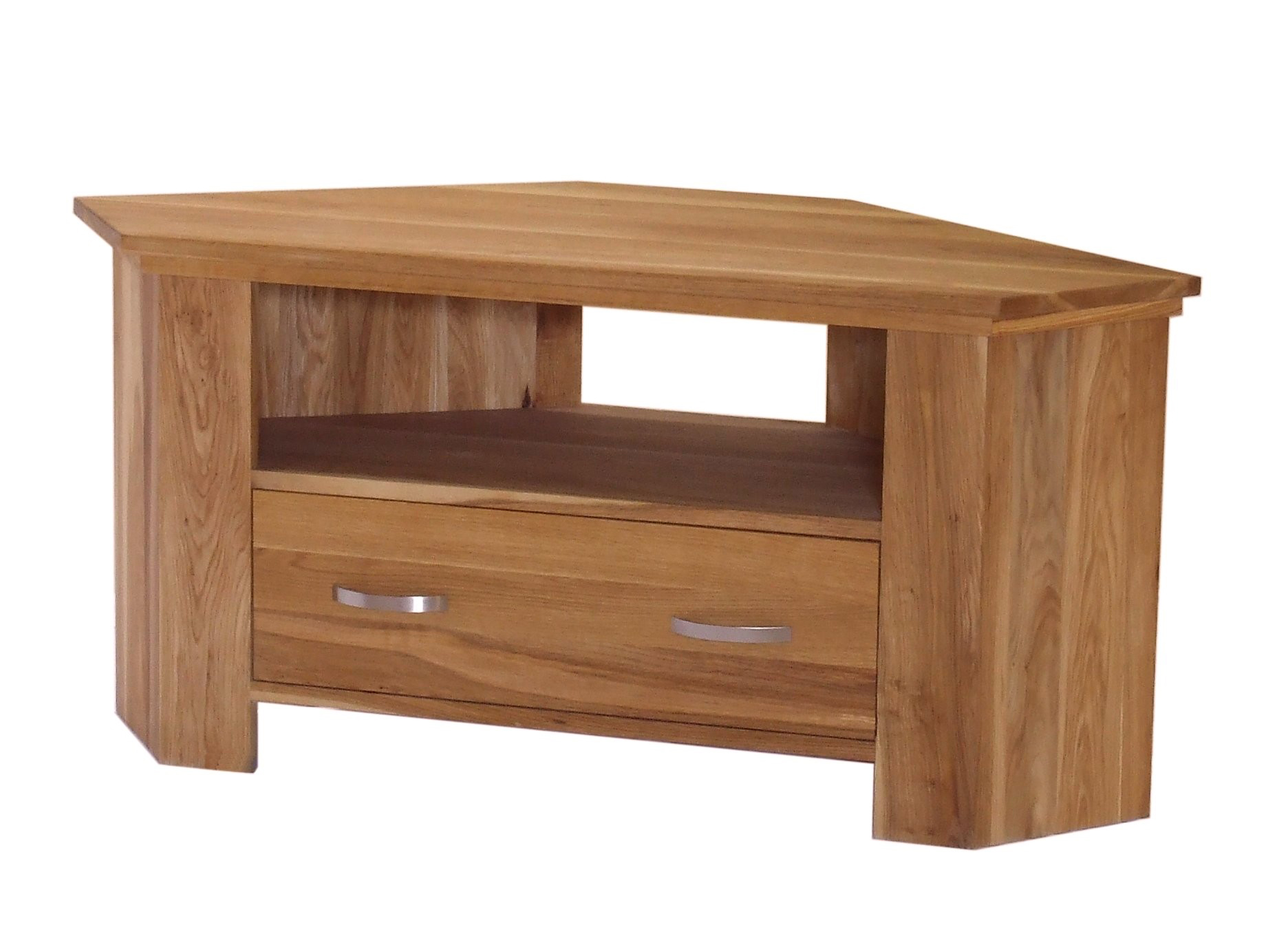 Oak Solid Oak Corner TV Cabinet