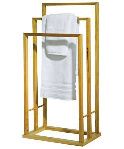 Oak Stain Wooden Towel Rail