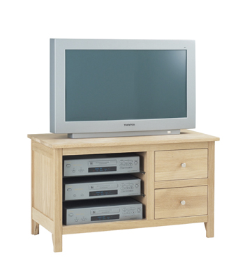 oak TV Unit 2 Drawer Corndell Nimbus