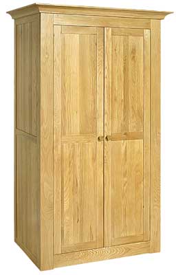 oak Wardrobe Double Full Hanging Lyndhurst
