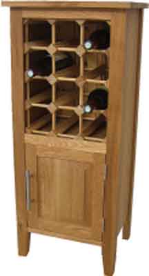 Oak Wine Rack 12 Bottle