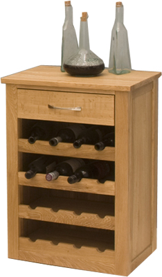 oak Wine Rack Lamp Table Mobel