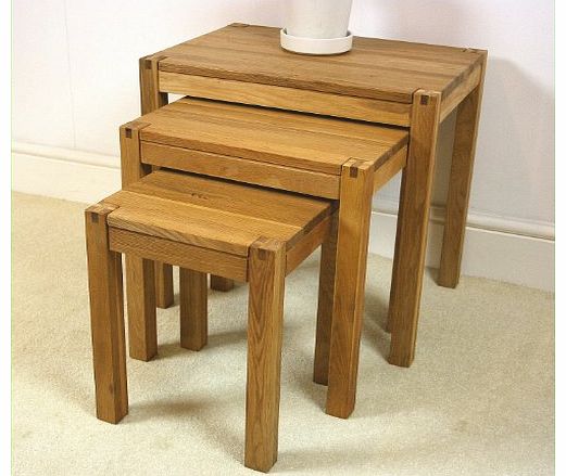 Oakita Nirvana Solid Oak Nest of 3 Coffee Tables CYBER WEEK SALE!