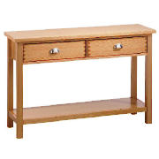 2 Drawer Console Table, Oak