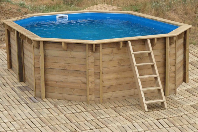 Wooden Pool 5.5m x 4.04m Stretched