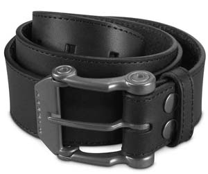 Oakley Black Leather Belt by