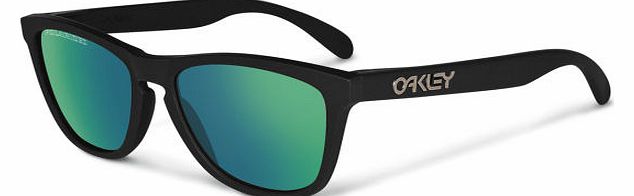 Oakley Frogskin Sunglasses - Matte Black/Emerald