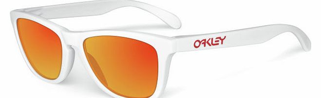 Oakley Frogskin Sunglasses - Polished White/Ruby