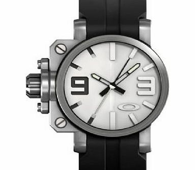 Oakley Gearbox Watch Brushed/White Dial/Black