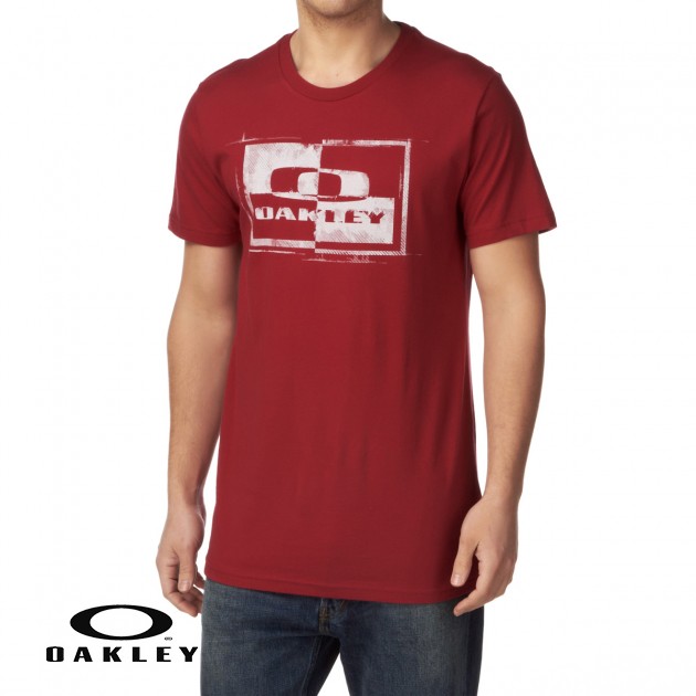 Oakley Mens Oakley Block It T-Shirt - New Crimson