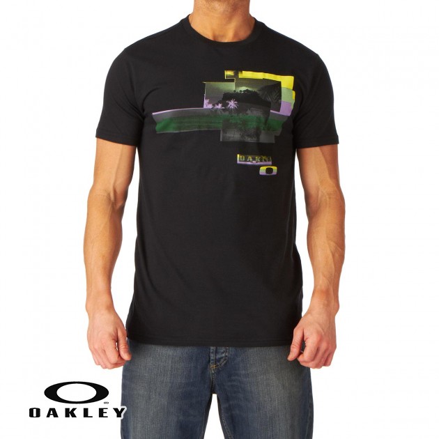 Oakley Mens Oakley Chrome-Plated T-Shirt - Jet Black